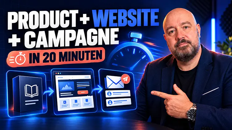 Eric presenteert de route van product naar website en campagne